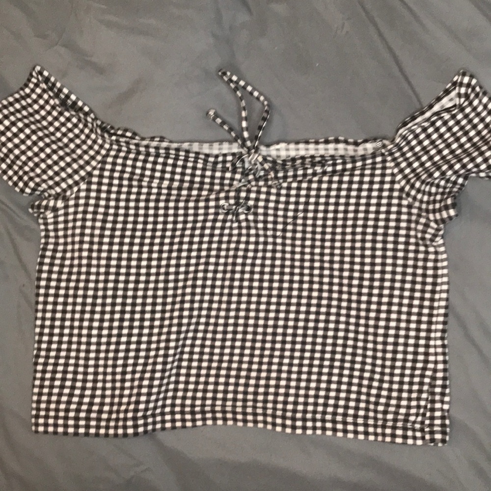 Checkered Crop Top